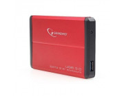 Gembird EE2-U3S-2-R, External enclosure for 2.5'' SATA HDD with USB3.0(5Gb/s) interface, Red